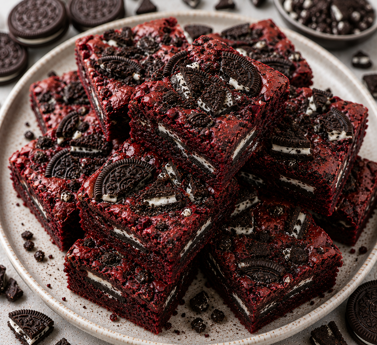 Jumbo Red Velvet Oreo Brownie