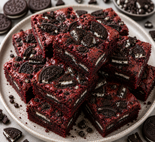 Jumbo Red Velvet Oreo Brownie